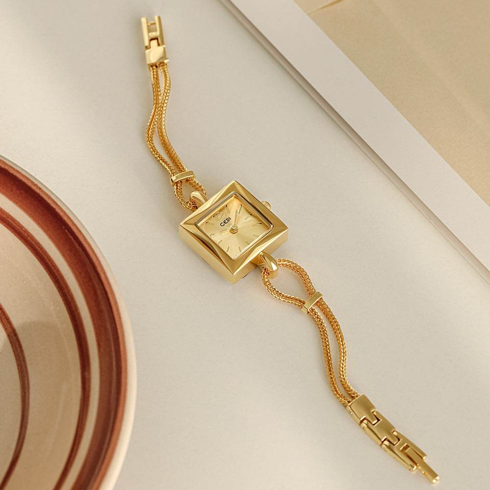 Gedi Vintage Sugar Cube Ladies’ Bracelet Watch