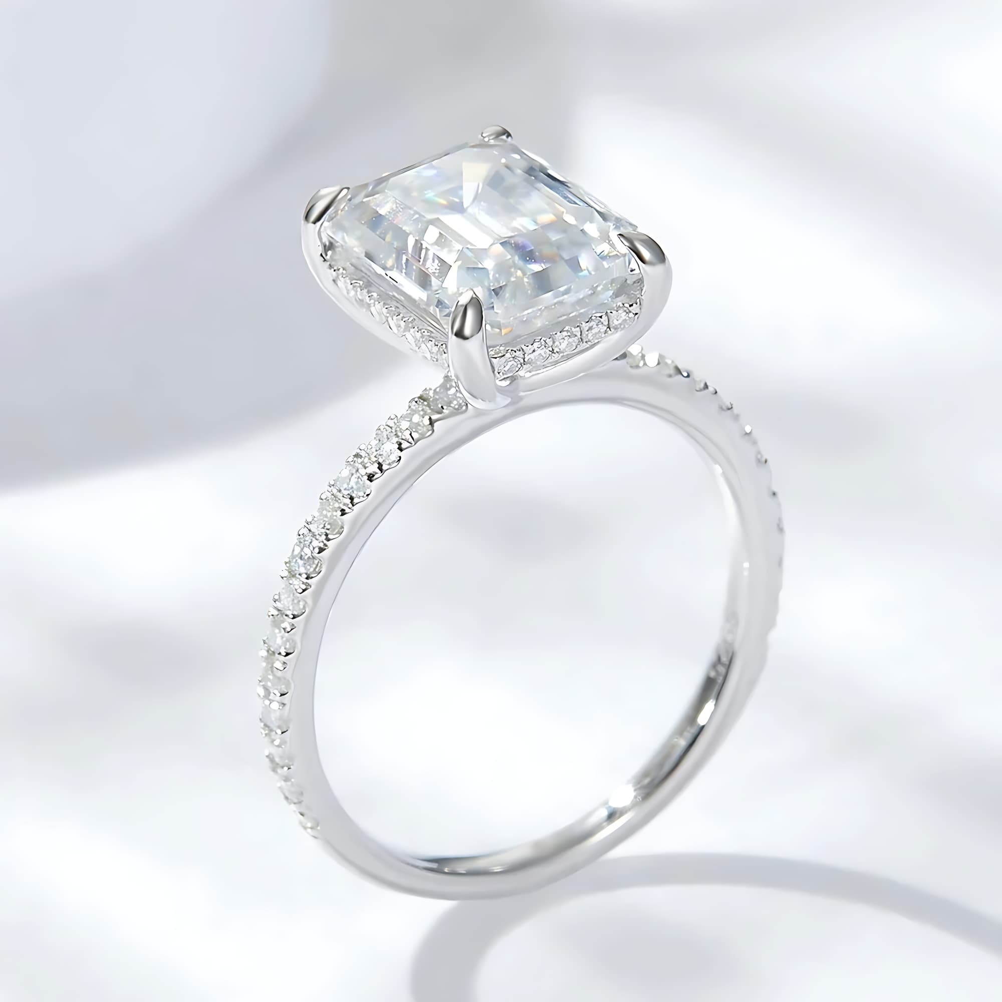 moissanite engagement ring