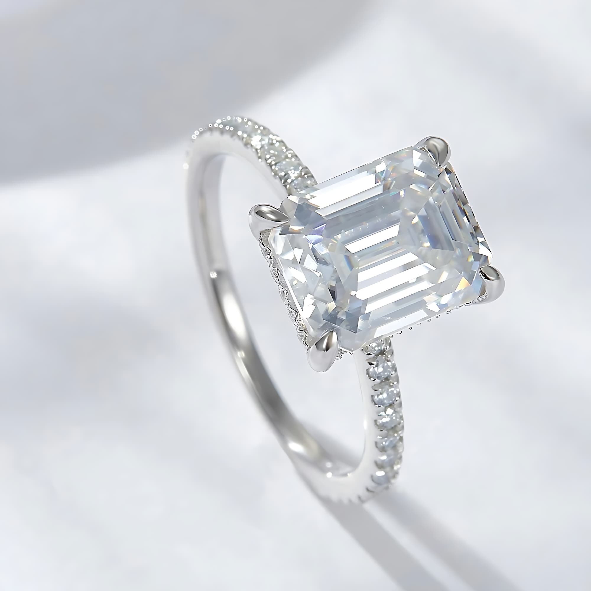 moissanite engagement ring