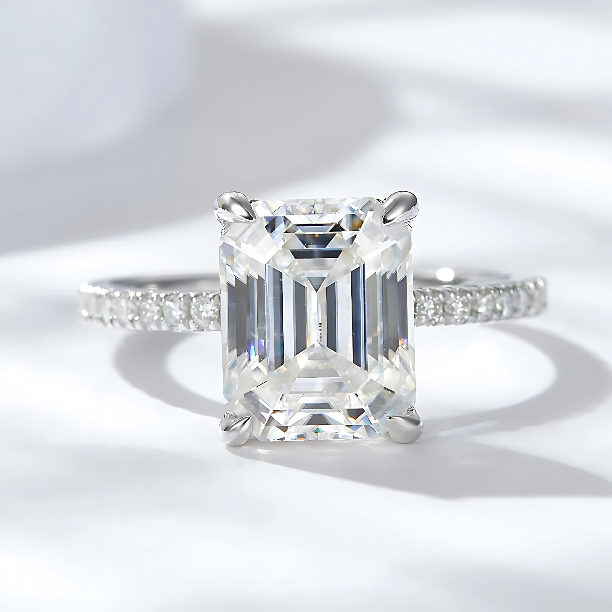 moissanite engagement ring