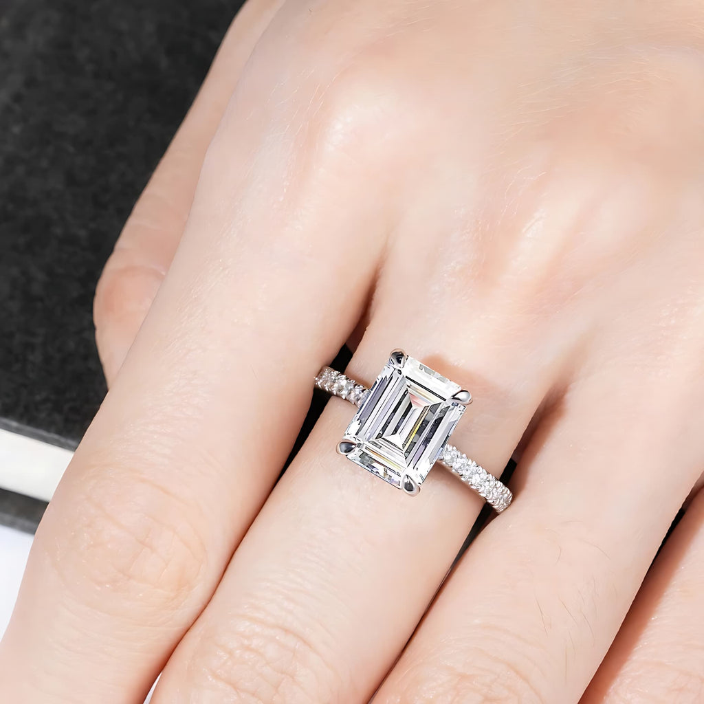 moissanite engagement ring